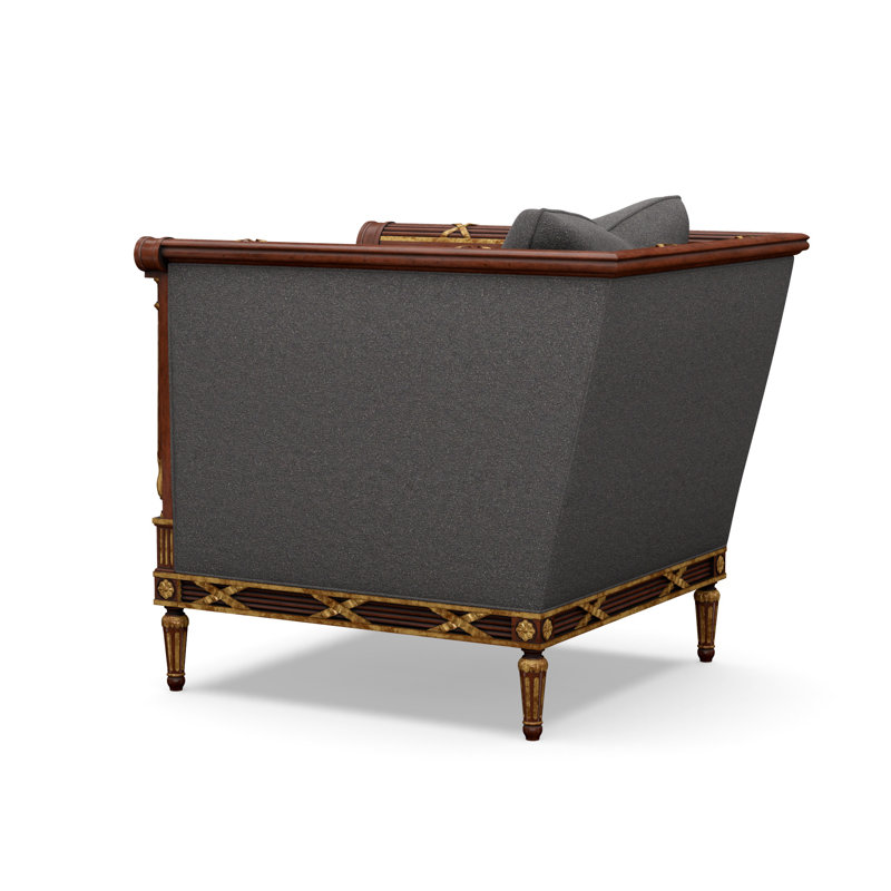 The Regent's Visit  Accent Chair, Rise Charcoal (Performance fabric) 1357-95
