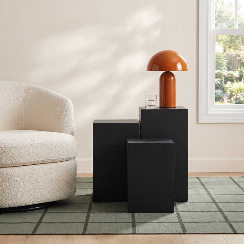 Delfina End Table Set, Black