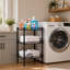 Étagère de rangement polyvalente en métal Petite étagère de rangement à 3 niveaux Étagère en fil métallique Étagères de rangement réglables pour la salle de bain Salle de lavage