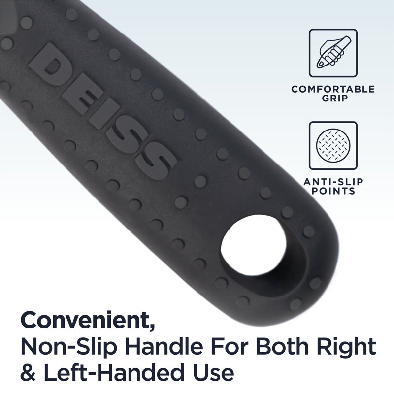 Deiss Pro Swivel Vegetable Peeler - Sharp Stainless Steel Peeler With Non-slip Hand Grip, Black