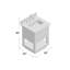 Ensemble de meuble-lavabo simple 25 po Allie-1449222732-1449222769