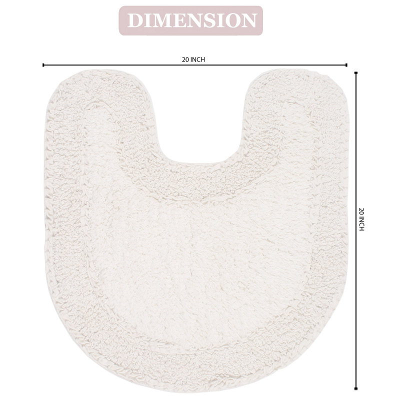 Concetta Plush Cotton Contour Mat, Ivory