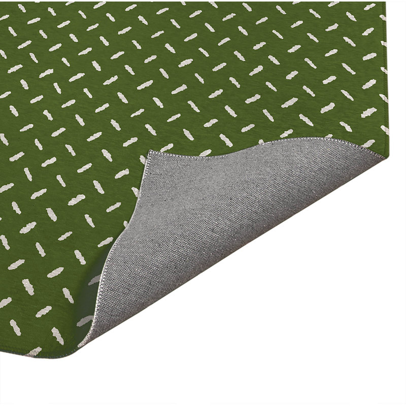 Tapis de cuisine Kat, Vert olive, Rectangle 5 pi x 7 pi