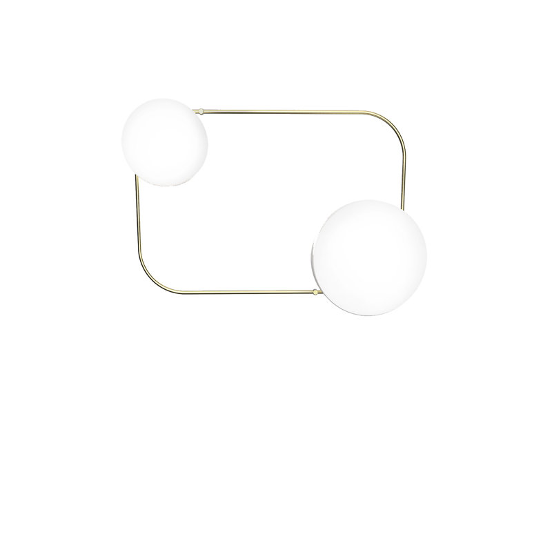 Tier Ceiling/Wall Lamp Mp White Matt Painted Brass L3295 Ul