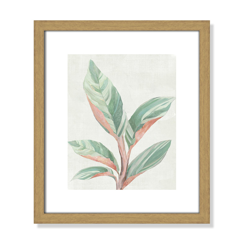 Gingembre II - reproduction d'art, H 15 po x l 13 po x P 0,75 po, Toile avec cadre en bois beige