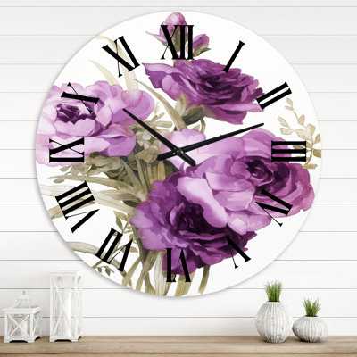 Rose foncé - horloge murale traditionnelle