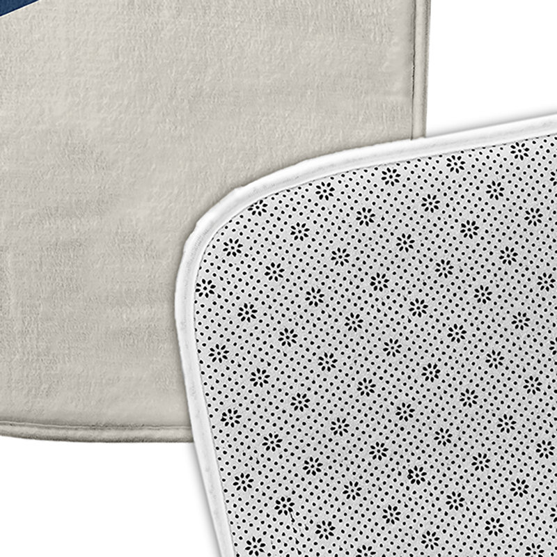 Tapis de bain, L 17 po x L 24 po, Bleu
