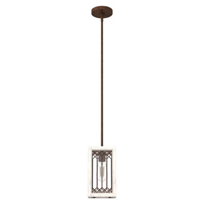 Mini-luminaire suspendu simple à 1 lumière Chevron