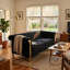 Canapé Chesterfield en velours (noir)