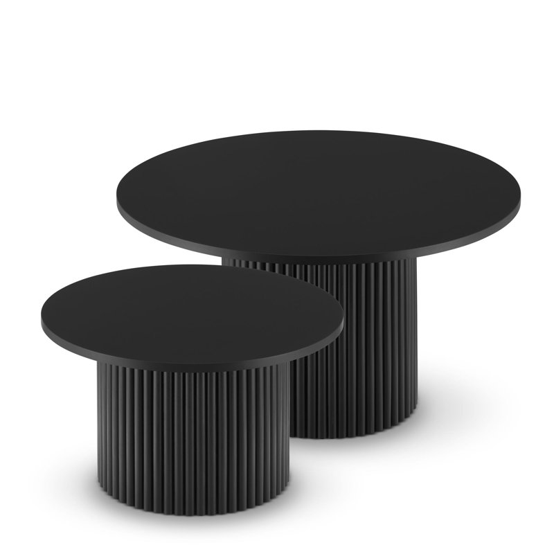 Drum Coffee Table, Black