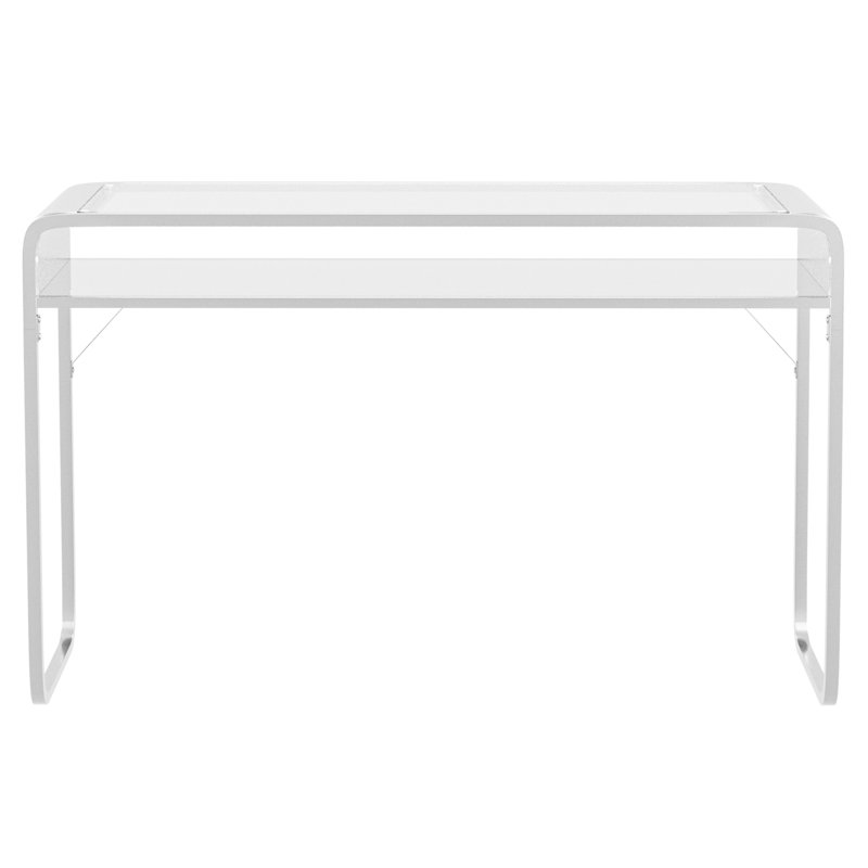 Camareon 46'' Glass Top Console Table, Chrome