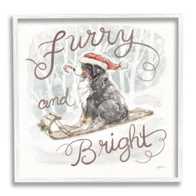 Az-670 - "Furry And Bright Dog" sur toile par Mary Urban Print