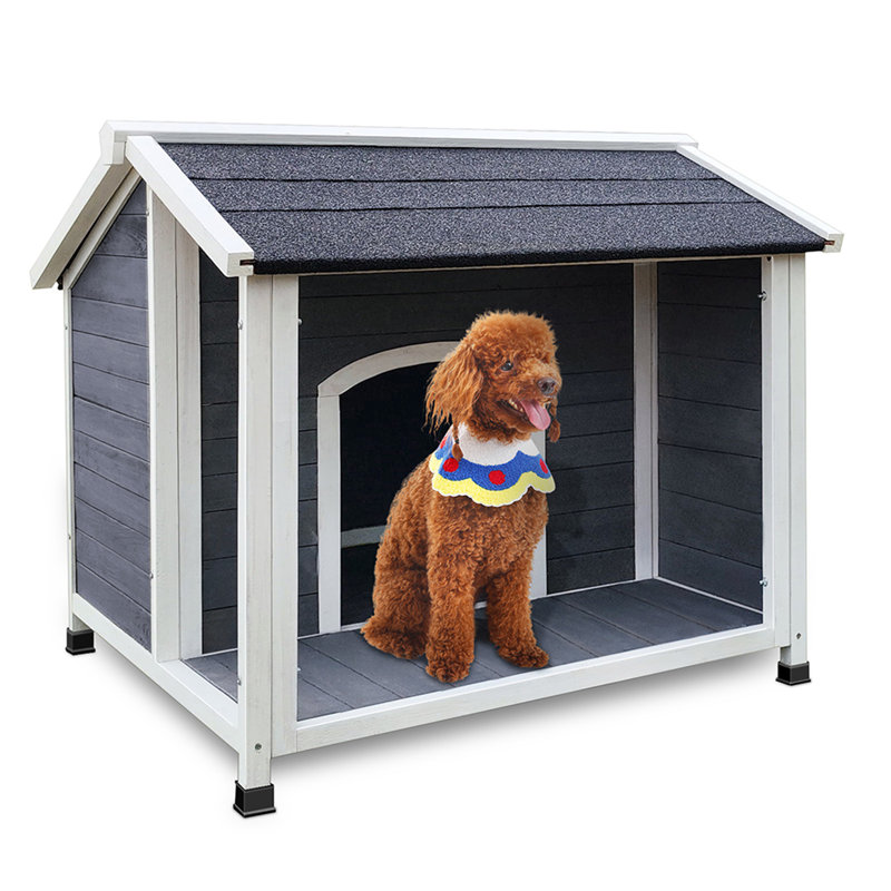 Niche pour chien d'extérieur en bois