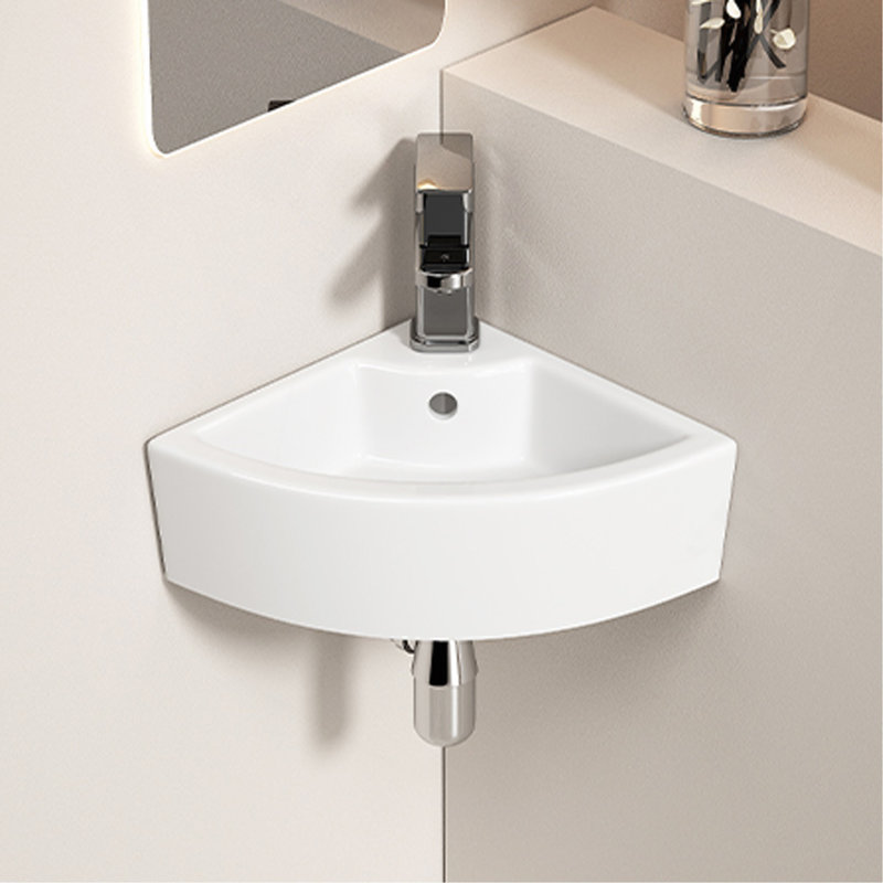 Lavabo vasque mural en céramique Triangle