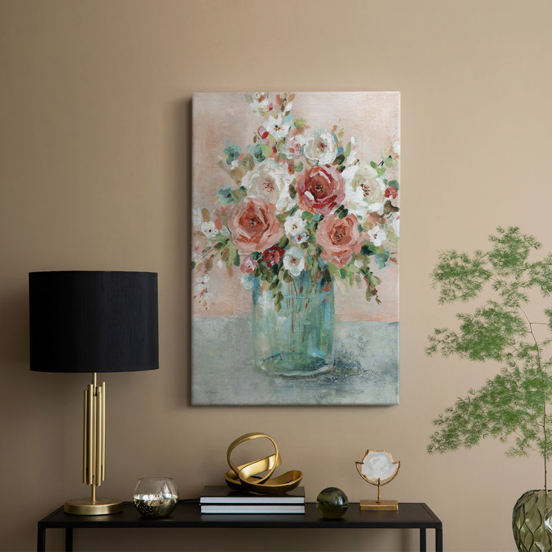 Rosé pêche - Cavas enveloppés de galerie, H 18 po x l 12 po
