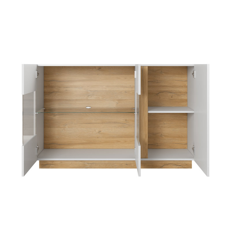 Janaia 138cm Sideboard, White Gloss