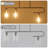 3 - Light Modern Linear Kitchen Island Dimmable Pendant With Clear Glass Shades-1115686303