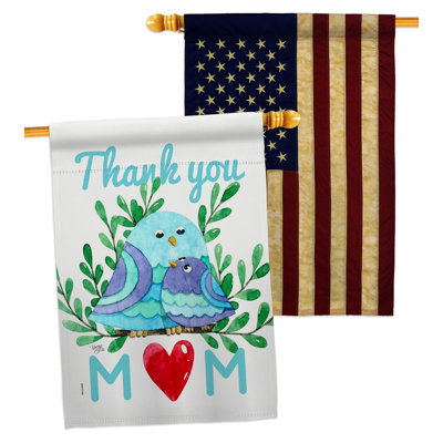 Drapeau de maison décoratif à 2 côtés en polyester / mélange de polyester 40 x 28 po