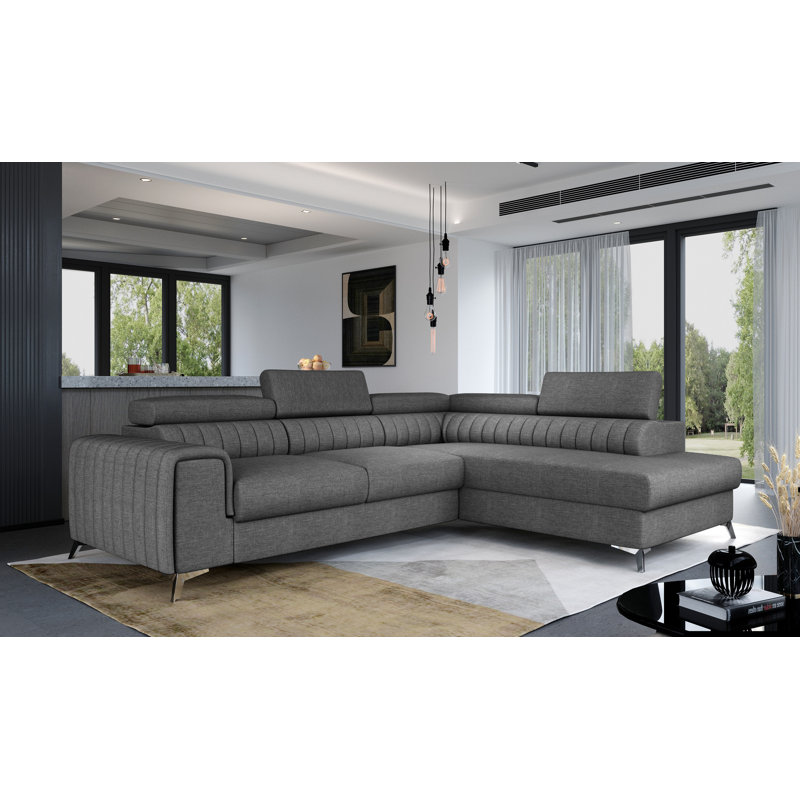 Aday 3 Seater Sofa Bed, Right Hand Facing, Dark Grey
