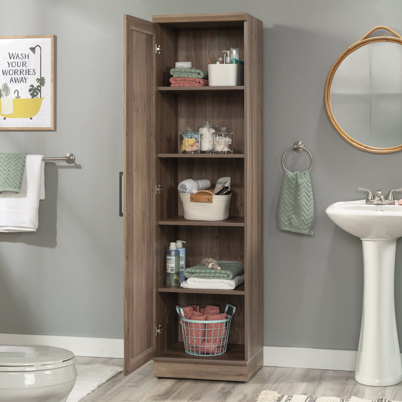 Armoire de rangement à 4 tablettes Gibney, Chêne