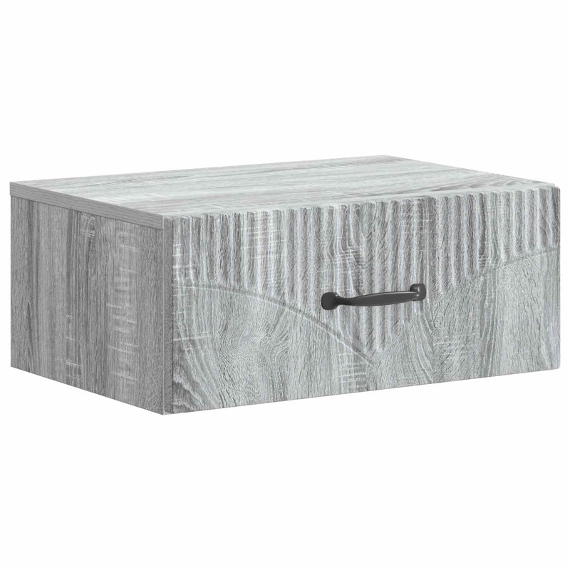 49cm W Manufactured Wood Bedside Table, Grey Sonoma
