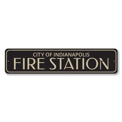 Plaque en aluminium personnalisée caserne de pompiers
