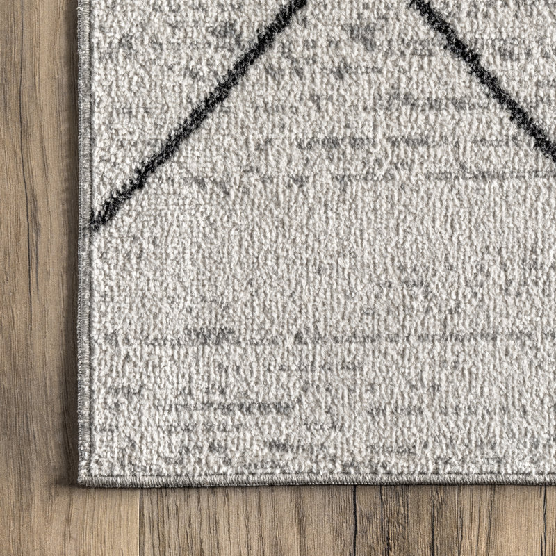 Tapis marocain transitionnel Janelle SpinClean, Tapis de couloir 2 pi 8 po x 8 pi