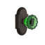 Cottage Plate with Crystal Emerald Door Knob-922020078-922020064