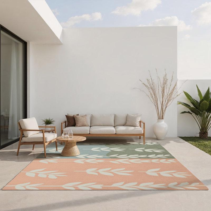 Tapis intérieur et extérieur Spring Whisper, Rectangle 1 pi 6 po x 2 pi 6 po