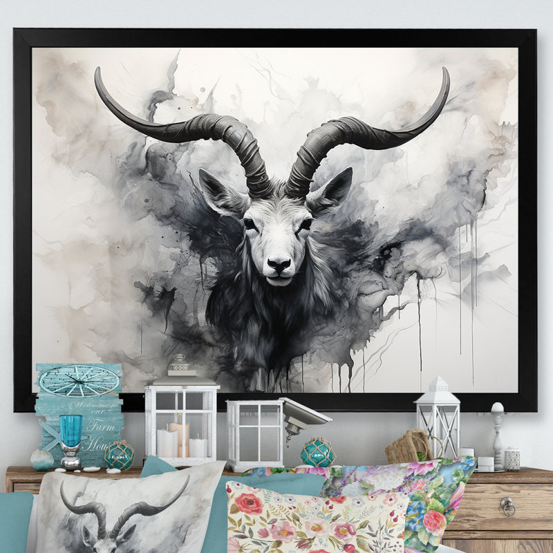 Marcellene, antilope_106406, H 34 po x l 44 po x P 1,5 po, Impression noire sur toile encadrée