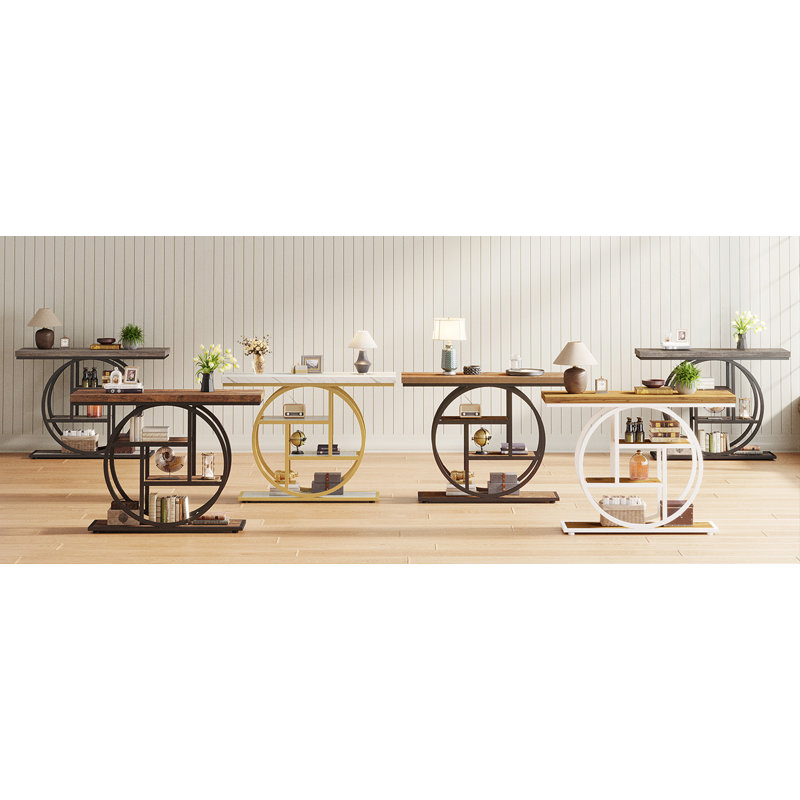 Console industrielle 41,3 po, Brun rustique