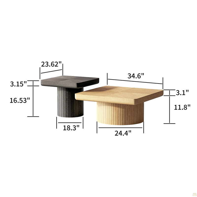 Ensemble de tables basses 2 pièces Modern