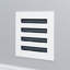 Grille de registre décorative pour mur et plafond en métal blanc mat-138911672