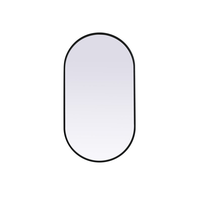 Miroir mural Sabine, Noir, 36 po x 20 po