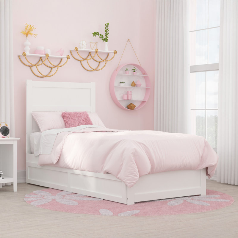 Ivor Solid Wood Trundle Bed, Twin, White