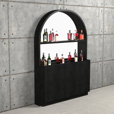 Prohibition Series Back Bar - Walnut By RAM Game Room By RAM Game Room by RAM Game Room