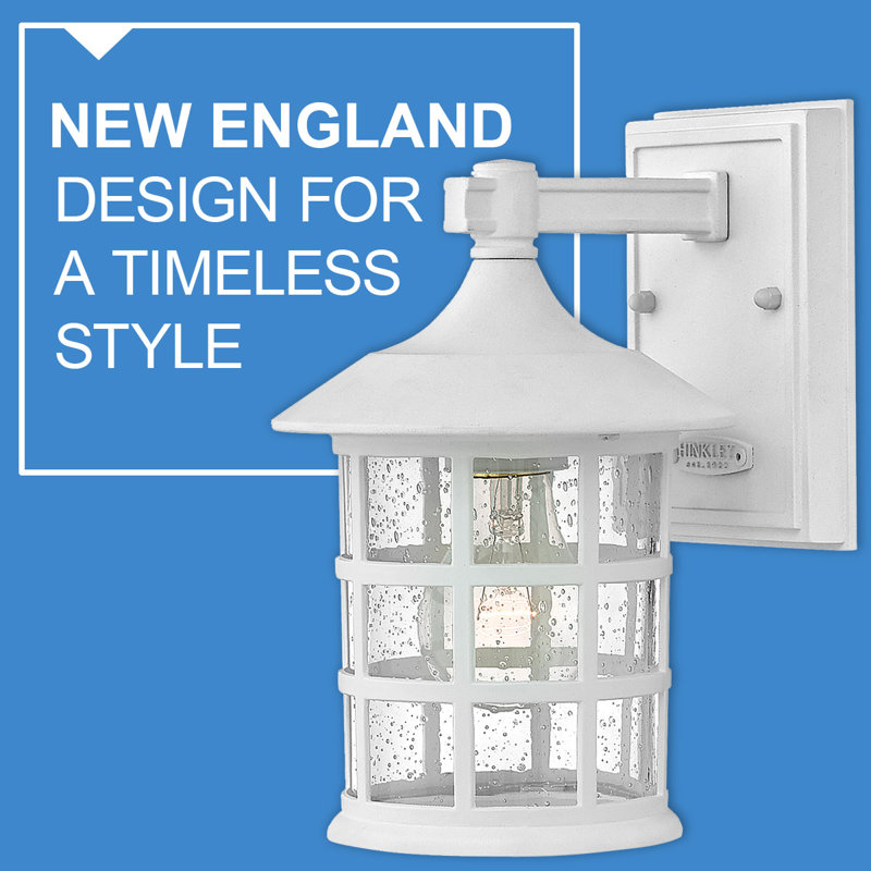 Freeport White 1 - Bulb Outdoor Wall Lantern, 12.25" H x 8" W x 9" D, White