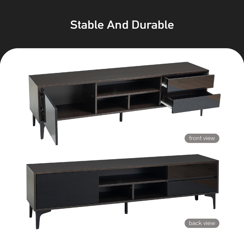 Crédence de rangement l 62,99 po Tyshun, Noir