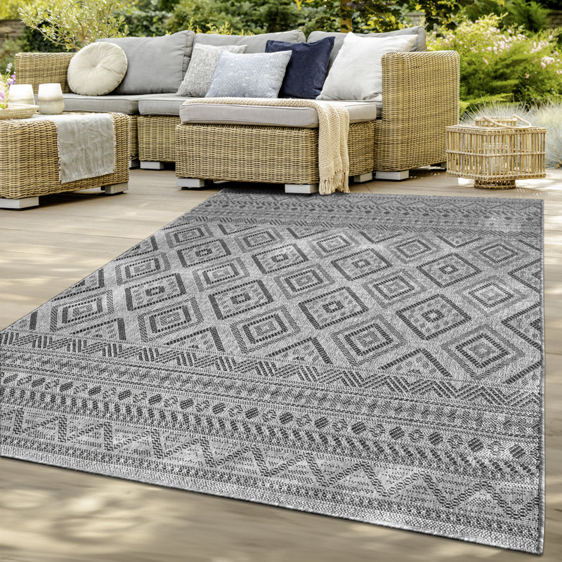 Demico Moroccan Indoor / Outdoor Rug, Rectangle 3'11" x 5'3"