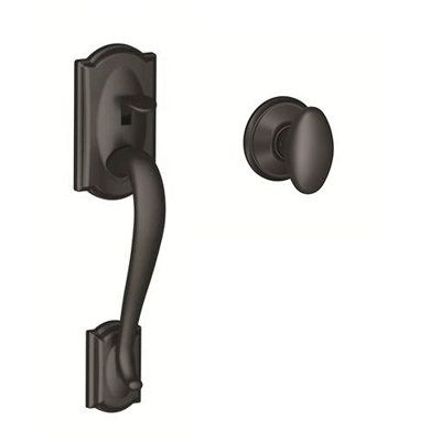 Camelot Lower Half Handleset with Siena Door Knob (Deadbolt Sold Separately)