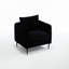 Mid-Century, simple, velours, méridienne, ligne audacieuse, coussin, bureau, fauteuil d'appoint simple et facile à nettoyer en velours noir avec structure en métal et tapis antidérapants pour chambre à coucher confortable, long-143753599