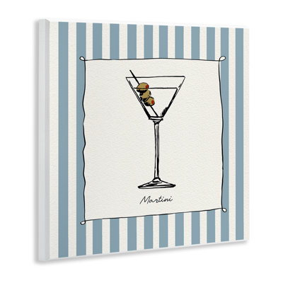 Plaque murale Martini Summer Stripes, design par Susan Jill