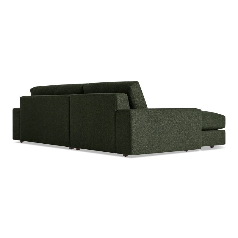 Esker Chaise Sectional, Kelso Blue Polyester, Left Hand Facing