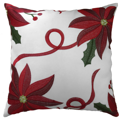 Housse de coussin décoratif de noël décoratif en fleur