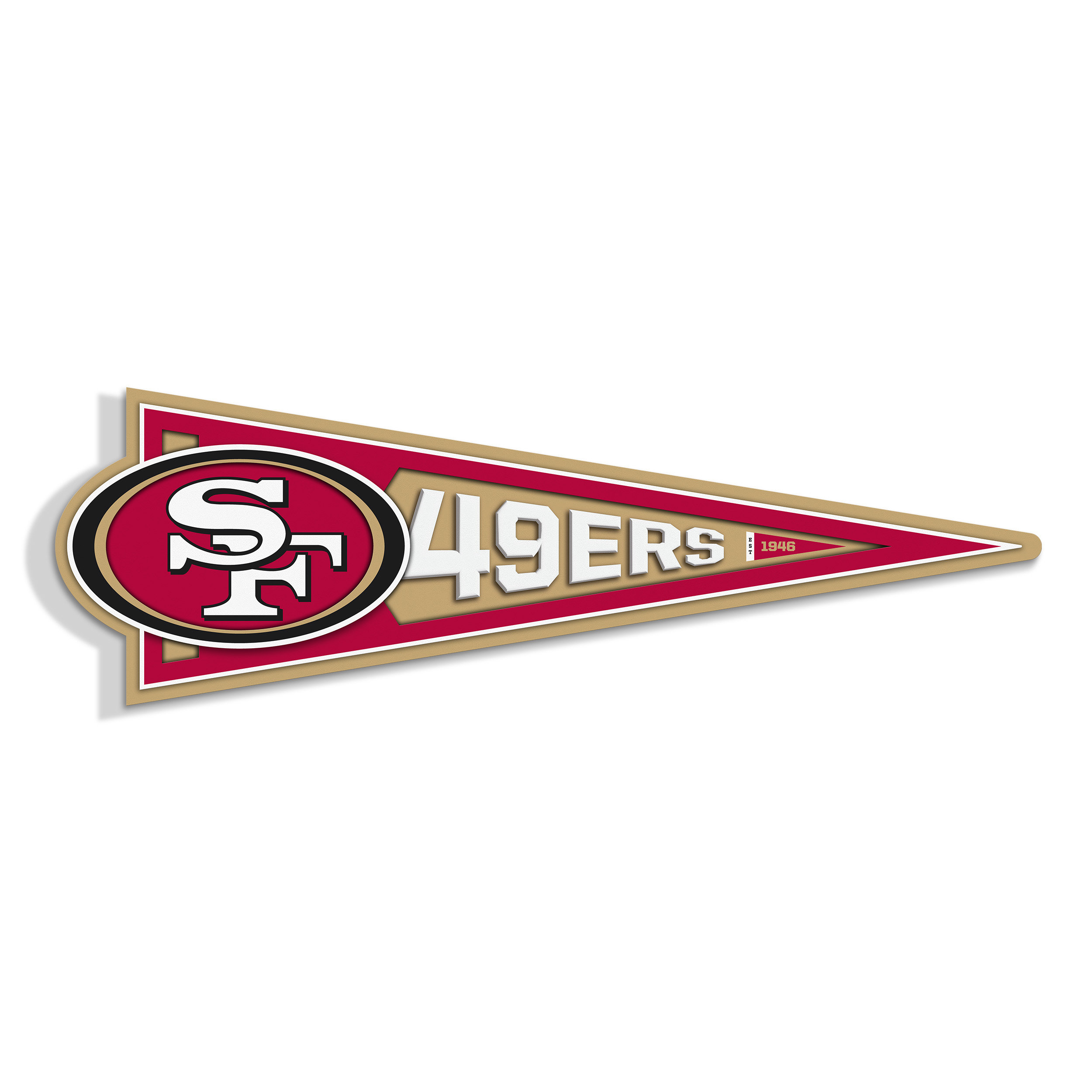 Latitude Run® NFL San Francisco 49ers Pennant Sign | Wayfair