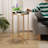 Gold & Navy Blue End Table - Versatile Round Accent Table For Indoor & Outdoor Use