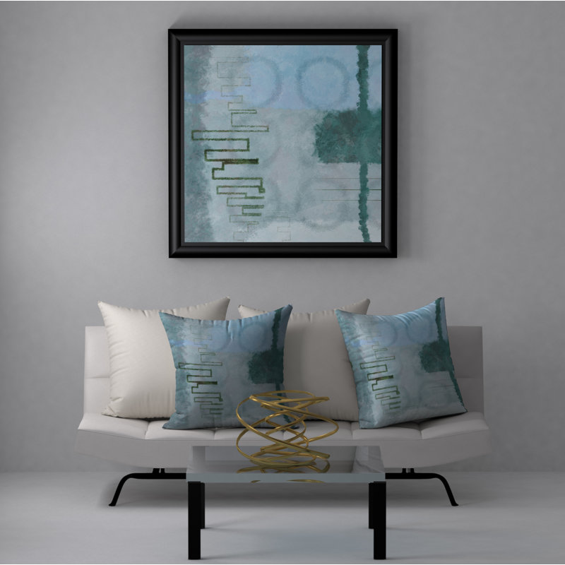 Abstract Reversible Throw Pillow, 24" x 24"