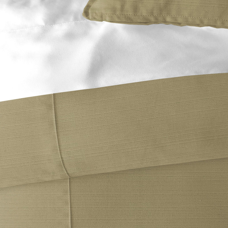 Ensemble de couvre-lit et 2 oreillers en microfibre Elbasan Gold, Couvre-lit simple et 1 taie standard
