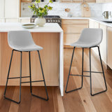 Labria Upholstered Counter Stool with Metal Frame