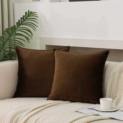 Velvet Decorative Throw Pillow Covers 18X18 Inches, Soft Square Couch Sofa Pillow Covers